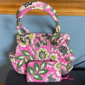Vera Bradley Priscilla Pink Set Duo purse wallet